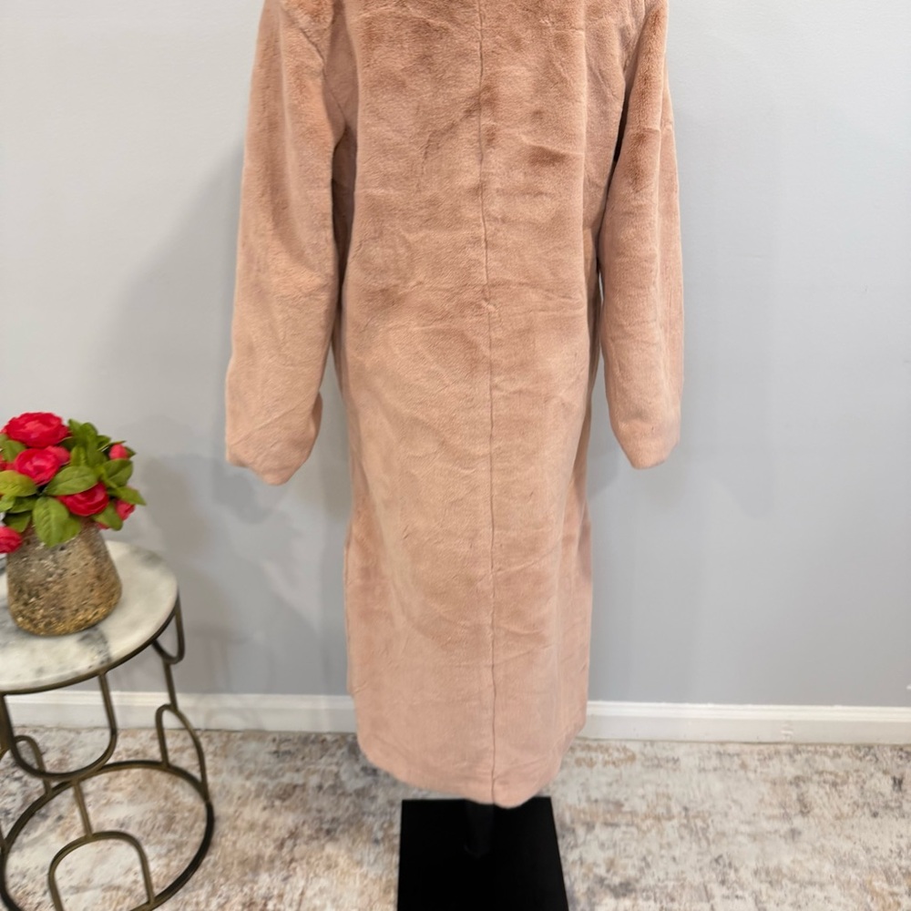 Juicy Couture Light Pink Faux Fur Long Teddy Trench Size Small - Reemoly - Picture 11 of 16